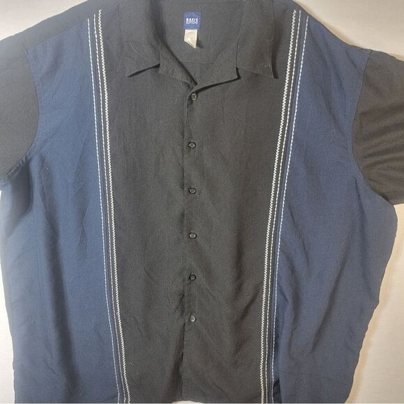 Basic Editions Mens Black/Blue Polo Shirt Solid Cotton Collared Big & Tall 4XL - Picture 6 of 10